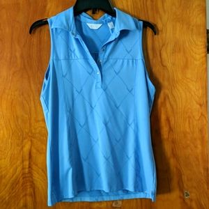 Light blue sleeveless Callaway golf shirt